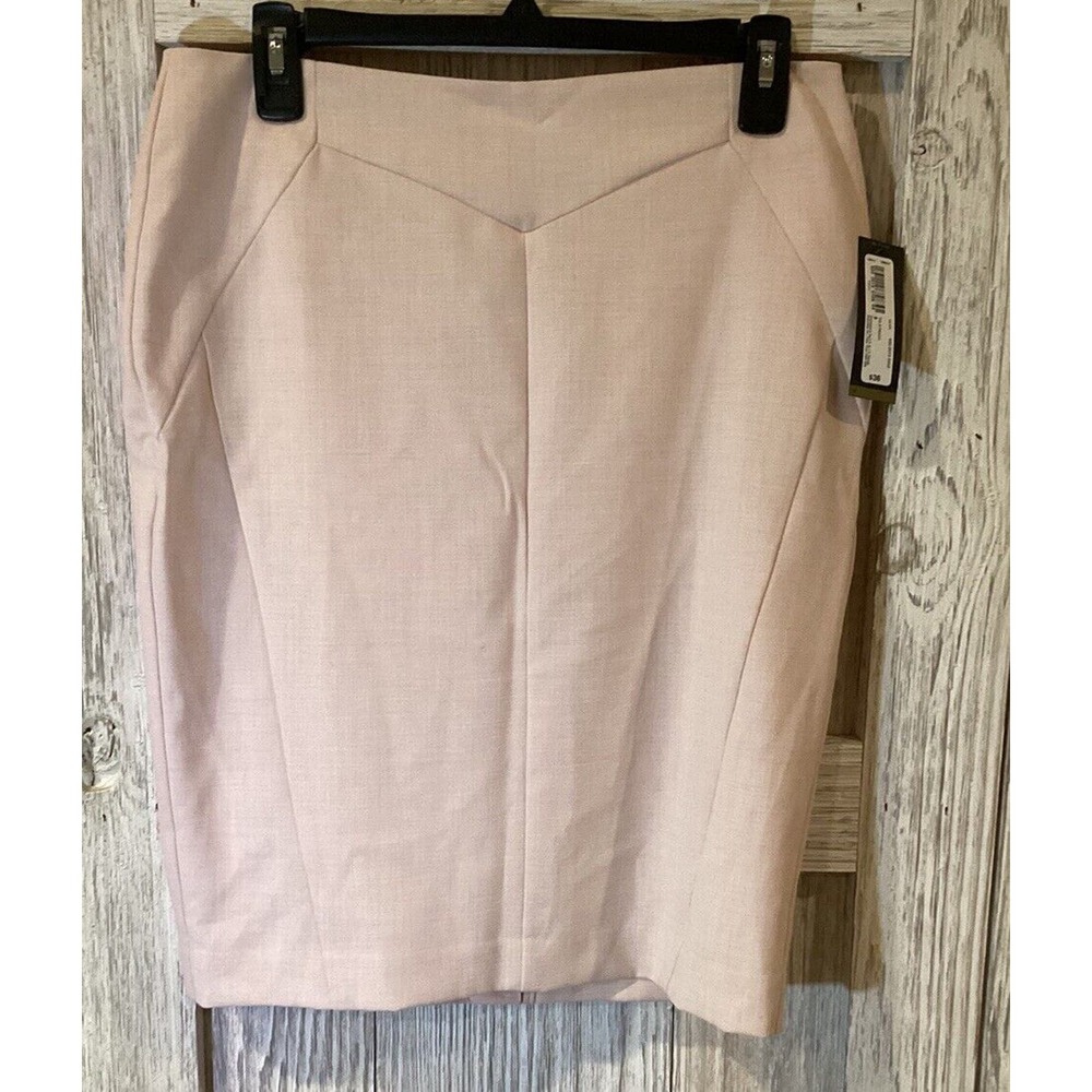 WORTHINGTON Womens Size 8 Peach Straight Pencil Career Business Skirt Back Zip